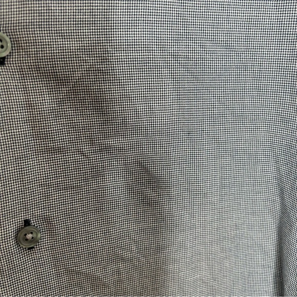 John Varvatos gray micro houndstooth button up shirt long sleeve - Picture 3 of 9